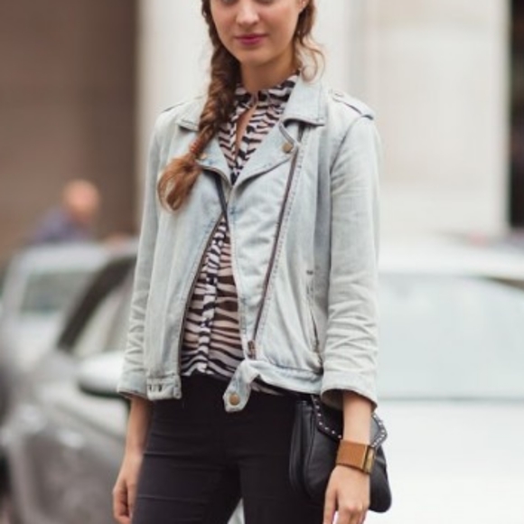 Coats | Gap Denim Moto Jacket 